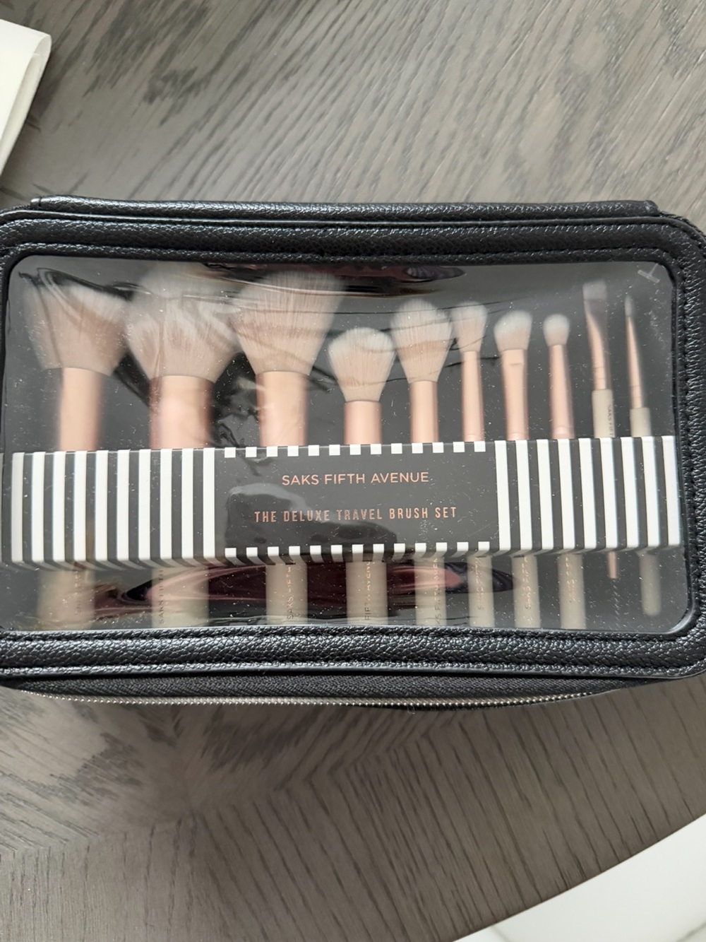 Saks Fifth Avenue 10 Piece Travel Makeup Brush Set